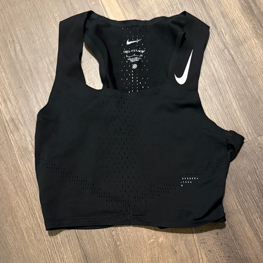 Nike Women's Black Perforated Sports Bra